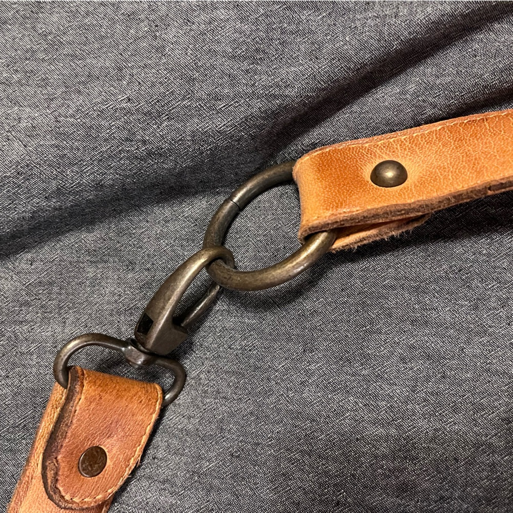 Nano Tan Leather Shoulder Bag with Vintage Appeal - Picture 10 of 10